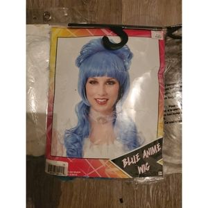 Blue animals costume wig